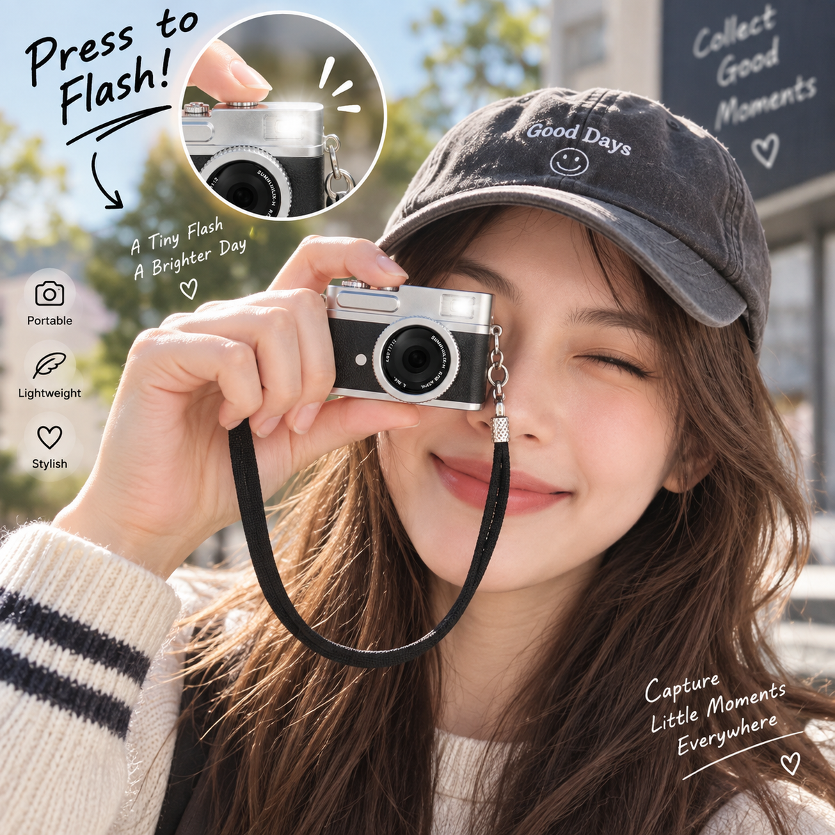 3D Flash Camera Keychain LED
