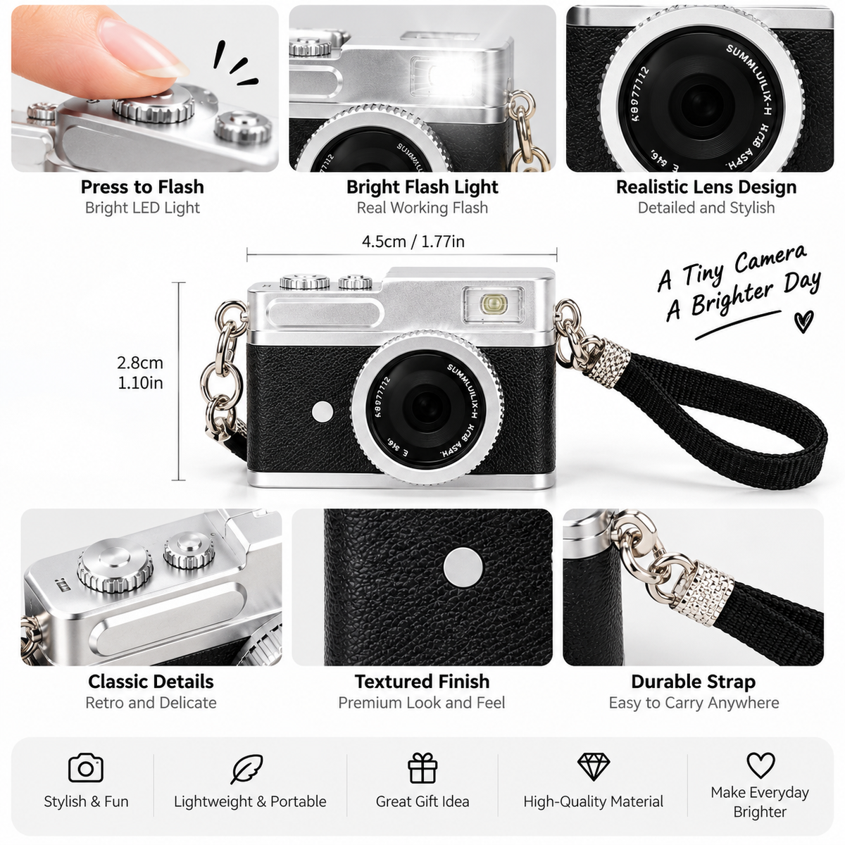 3D Flash Camera Keychain LED