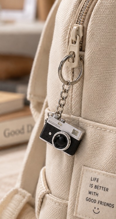 3D Flash Camera Keychain LED