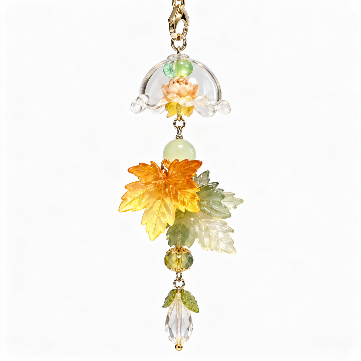 Autumn Maple Leaf Keychain