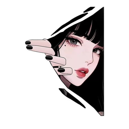 Original Anime Car Sticker – Eye-Catching Girl Design, Waterproof, Custom Window Decal for Cars and Vehicles