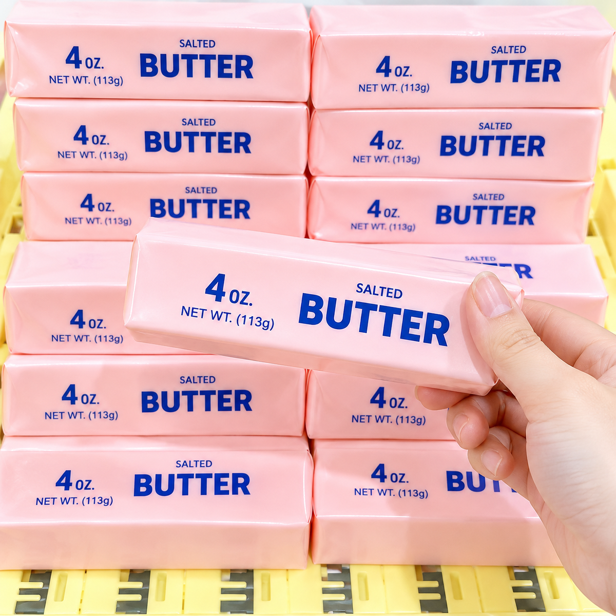 Cute Food Squishy Stress Relief Toy – Butter, Cheese cube, Cotton candy, Chocolate & Bun